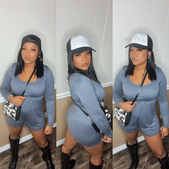Grey Lazy Romper - Picture 1 of 1